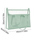 thumbnail image 3 of Green Clear Tote Bag Pvc Thickened Double Layer Waterproof Book Bag For Students School Exam, 3 of 7