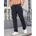 thumbnail image 3 of COOFANDY Mens Casual Pants Elastic Waist Chino Pants Lightweight Drawstring Pants with Pockets, 3 of 6