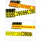 thumbnail image 3 of Cateissary Decoración de Halloween, línea de advertencia, pegatina autoadhesiva, banda de letras, cinturón protector, cinturones de aislamiento Kits de decoración para fiestas amarillo rojo oscuro, 3 of 6