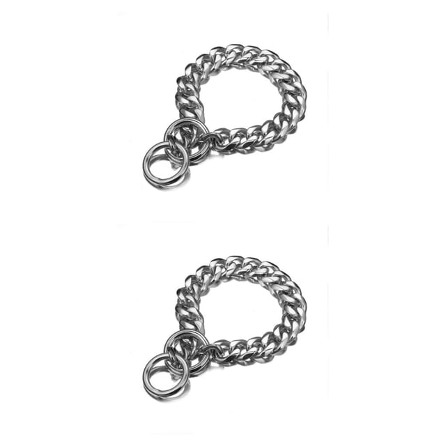 Methold Collar para perro cómodo y práctico para un fácil manejo hecho de acero de titanio Collar de cadena para perro Type15 NO15