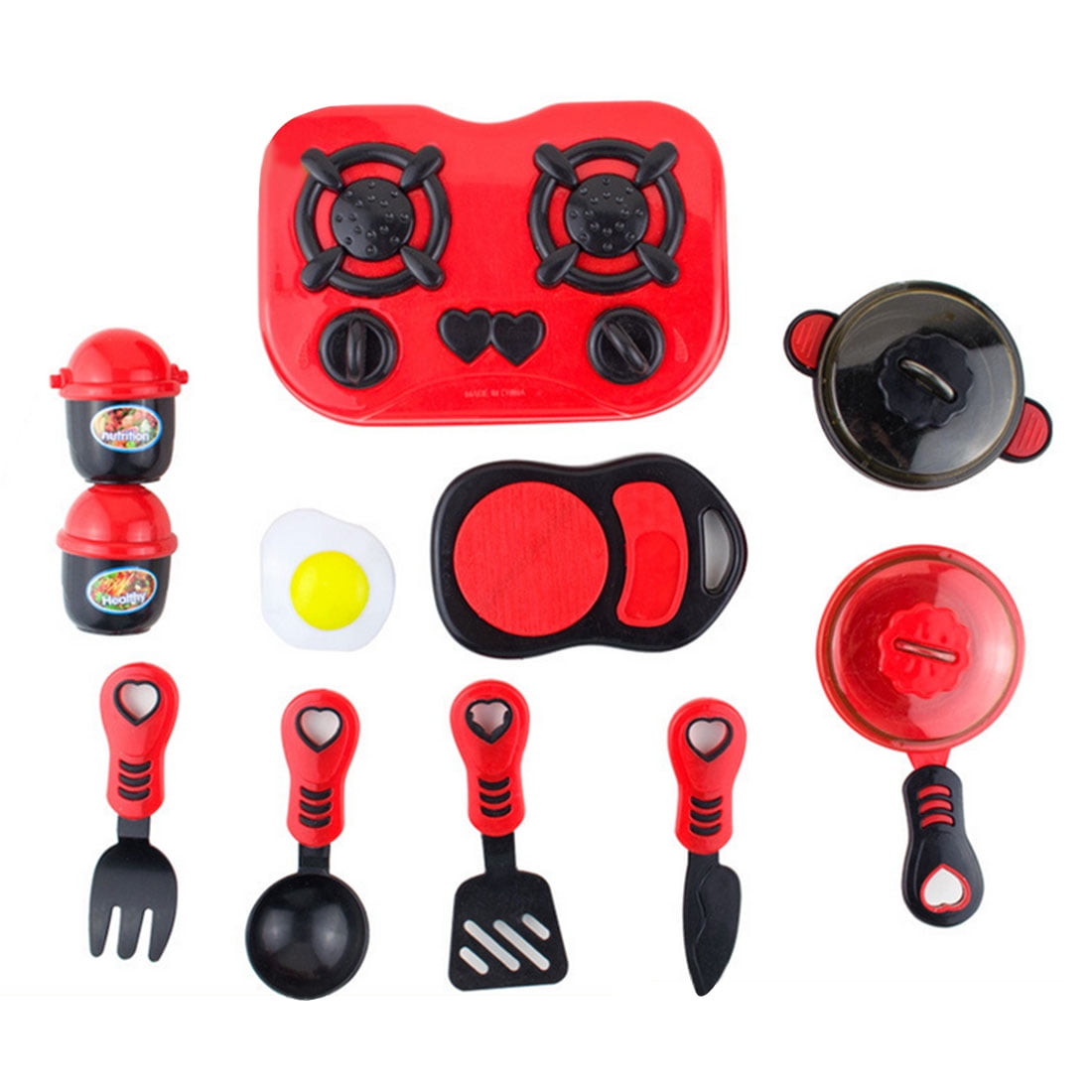 11pcs Children Pretend Play Kitchen Toy Kids Cookware Pretend Toy