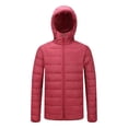 thumbnail image 1 of Chaqueta de ligera para hombre con capucha corto Delgado rojo Zulema Chaqueta de plumón con capucha ligera, 1 of 8
