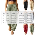 thumbnail image 3 of Smsaxvxz Cotton Line Pants for Women Fashion Casual Elastic Waist Comfortable Baggy Jogger Trousers Gray L, 3 of 6