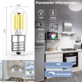 thumbnail image 2 of shiyou-LED Appliance Light Bulbs Dimmable, LED Refrigerator Light Bulbs 60W Equivalent, Daylight 5000K Fridge Waterproof Bulbs 5.5W E26 Base, ETL Listed, 2Packs, 2 of 4