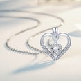 thumbnail image 5 of Emma Manor EM 925 Sterling Silver Eternal Love Brilliant Cut Heart Pendant Necklace, Gift for Wife, 5 of 6