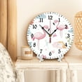 thumbnail image 3 of YladaFaie 10 Inch Vintage Clocks Watercolor Flamingo Natural Arrow Round Wall Clock Flamingo Painting Battery Operated Quartz Analog Home Office School Decorative Creative Dual Use Clock Art, 3 of 7