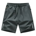 thumbnail image 2 of Plus Size Bermuda Athletic Shorts for Men Casual Workout Breathable Gym Shorts with Zipper Pockets, 3XL, 2 of 9