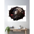 thumbnail image 2 of Japanese Geisha Girl Japan Art Poster Wall Art, Modern Wall Decor For Living Room Bedroom, 8x12 UNFRAMED, 2 of 3