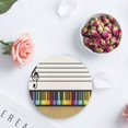 thumbnail image 4 of FMSHPON Music Piano Theme Set of 4 Round Coaster for Drinks, Absorbent Ceramic Stone Coasters Cup Mat with Cork Base for Home Kitchen Room Coffee Table Bar Decor, 4 of 6