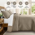 thumbnail image 4 of IR Imperial Rooms 2-Piece Soft Linen Quilt Set, Ultrasonic Chevron Pattern All Season Coverlet, Twin, Camel, 4 of 10