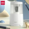Electric & Battery Pencil Sharpener, Automatic with Adjustable Thickness, White