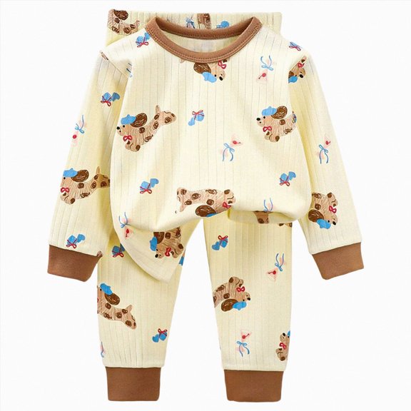 NOLDARES Toddler Boy Fall Winter Clothes Crewneck Sweatshirt and Pants Sets(M252-Coffee)