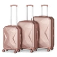 thumbnail image 4 of 3Pcs Hardshell Travel Case Lightweight Luggage Spinner Tsa Lock Rose Gold, 4 of 5
