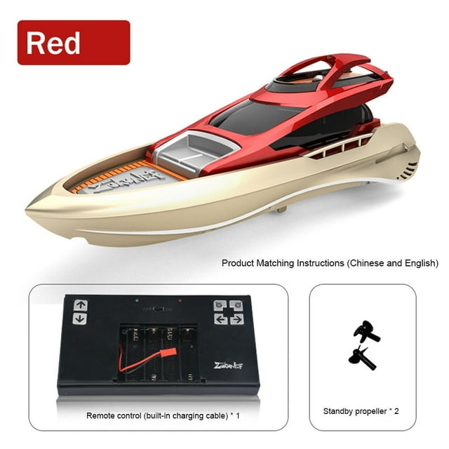 2.4GHz RC Bateau de Course Bateau à Télécommande Rapide pour Piscine & Lac Enfants Été Jouets de Plein Air
