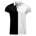thumbnail image 4 of Eashery Mens Blouse Short Sleeve T Shirts Men Polo Shirts Basic Tops Black M, 4 of 5