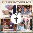 thumbnail image 4 of VNOX Handmade Wooden Crucifix Cross Necklace with Jesus - Natural Ebony Wood Braided Cord Cross Necklace for Men Women Religious Jewelry,Catholic Gift for Baptism Confirmation Easter, 4 of 10