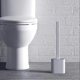 thumbnail image 3 of Flat Silicone Toilet Brush with Holder, Flexible Silicone Toilet Brush and Bathroom Holder Set, 3 of 5