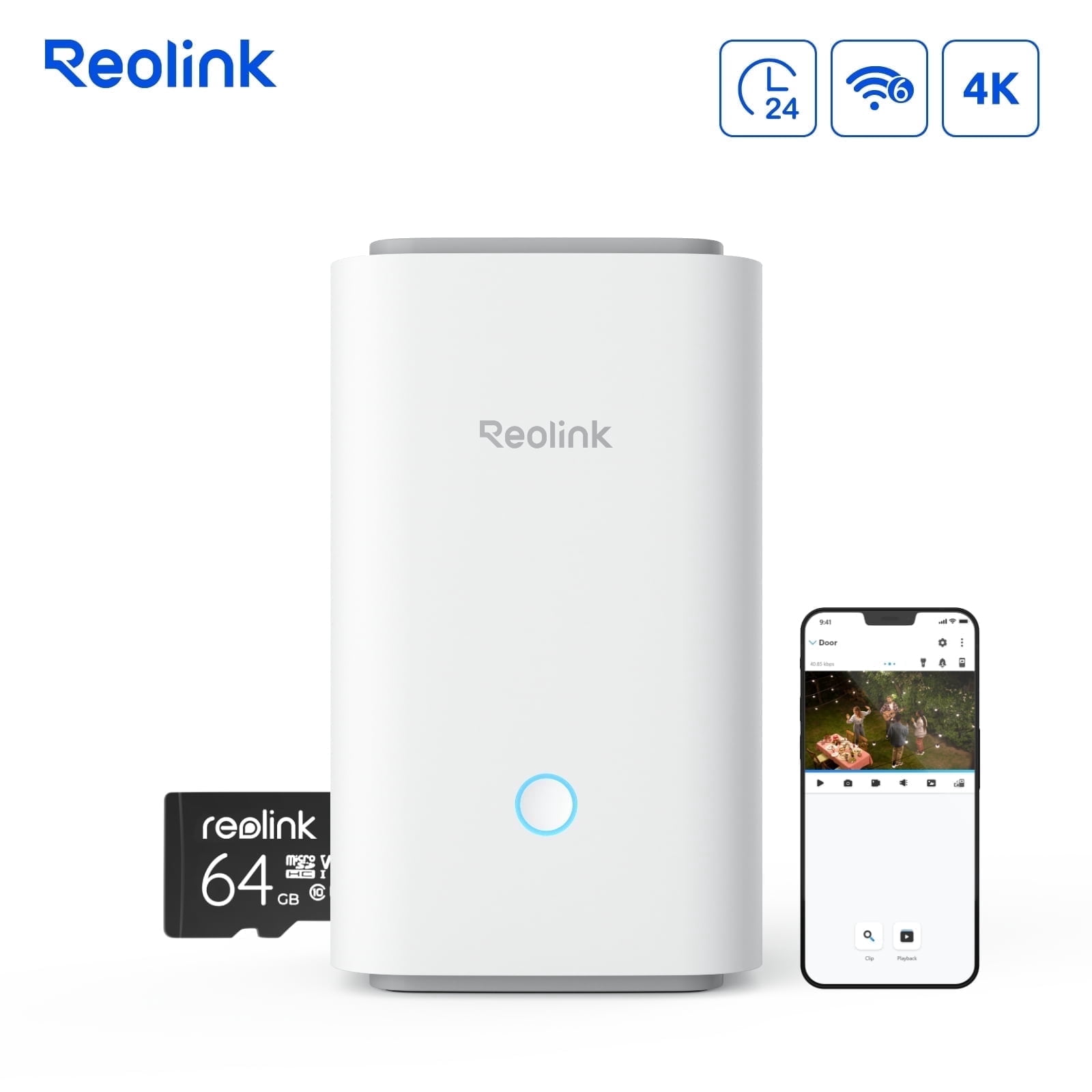 Reolink Home Hub WiFi Centralized Management Max 8 Cams with 64GB SD Card, Expandable to 1TB