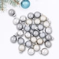 thumbnail image 2 of 28-Piece Silver and Gray Collection Glass Ball Christmas Ornament Set 1" (38.1mm), 2 of 9