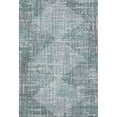 thumbnail image 2 of Addison Rugs Mayfield Premium Machine Washable Transitional Geometric Teal Rectangle Rug, 10' X 14' Machine Washable Transitional Geometric Teal Oversized Sherpa Throw Blanket, 2 of 6