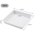 thumbnail image 2 of GIXUSIL 10 Pcs 9 x 9 Inch White Square Plant Saucer, Plastic Plant Saucer Drip Tray, Square Flower Pot Tray for Indoors and Outdoor Plant Pots, 1.26 Inch Deep, 2 of 7