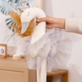thumbnail image 3 of Tulle Skirt Swan Plush Toy Sitting Long Legged Swan Plushie Stuffed Animal Doll Sleeping Pillow Home Decoration Kids Girlfriend Adults Birthday Christmas Gift-M,Grey, 3 of 8