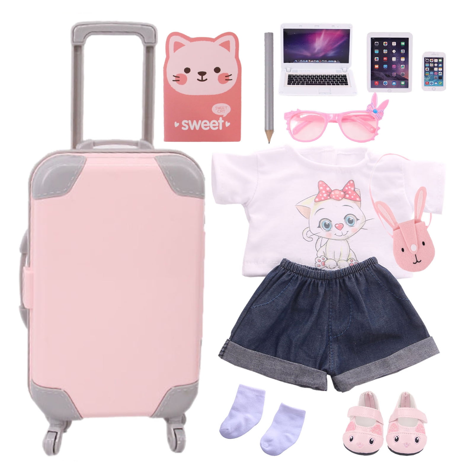 Toys for Girls 36 Years American Girl Doll Clothes Suitcase Set Shaf