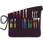 Loew-Cornell Black Canvas Brush Carrier Multi-Colored