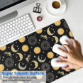 thumbnail image 4 of Long Mouse Pads for Desk,Black Sun Moon Star Pattern Desk Mats on Top Of Desks, Desk Mouse Pad Extra Large with 3mm Non-Slip Base and Stitched Edge for Gaming,Office,Work,Home 35.4"x15.7", 4 of 6