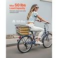 thumbnail image 3 of VEVOR Rear Bike Basket, Metal Wire Bicycle Basket with Reflective Tail Light & Waterproof Cover, Durable Bike Back Basket, Fits to Most Rear Bike Racks, 3 of 9