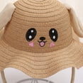 thumbnail image 2 of Sombrero de conejito para bebé con orejas móviles, sombrero de paja de conejo, oreja saltadora, gorra bonita y divertida, sombrero para el sol de ala ancha para niños y niñas, 2 of 5