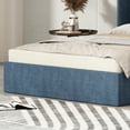 thumbnail image 5 of Full Size Lift up Storage Bed, Upholstered Platform Bed Frame with Modern Linen Fabric Wingback Headboard, Wood Slats Support, Noiseless, Easy Assembly, No Box Spring Needed, NIAGARA, 5 of 5