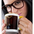 thumbnail image 2 of 3drose, Old Wooden Lock, 11oz Two-tone Yellow Mug, 2 of 6