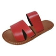 thumbnail image 6 of Mepaouo Slides for Women 2025 Minimalist Slip on Summer Flats Comfortable Soft Leather Flat Sandals, 6 of 7