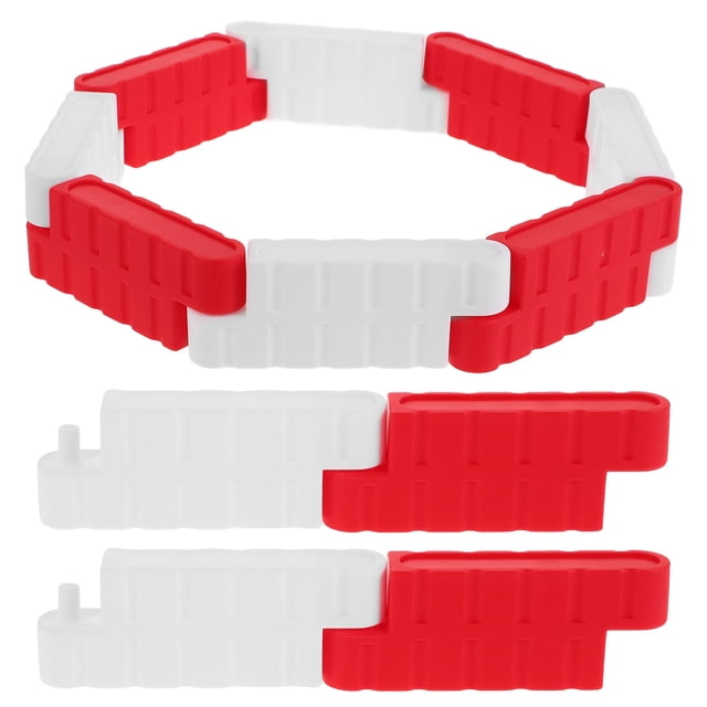 SEWACC 16Pc Rc Car Racing Track Road Barrier Square For All Ages Rc Car Enthusiasts Racing Setup