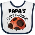thumbnail image 3 of Inktastic Papa's Little Ladybug Boys or Girls Baby Bib, 3 of 4