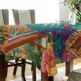 thumbnail image 5 of DEIARA Summer Parrot Square Tablecloth 60×90in Polyester Fabric Tablecloth Washable Dust Resistant Wrinkle Resistant, 5 of 9