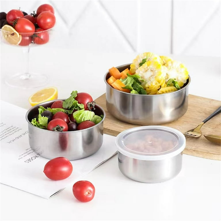 Kitchen Gadgets 5Pcs Stainless Steel Mixing Bowls With Lids Set Home Kitchen  Food Storage Container Kitchen Dining & Bar Kitchen Organization Kitchen  Accessories Home & Kitchen Aid 