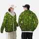 thumbnail image 4 of Fotbe Green Glitter Sparkle Chaqueta con Protección Solar UPF 50+ para Hombre y Mujer, Camisa con Capucha y Bolsillos-3X-Large, 4 of 7