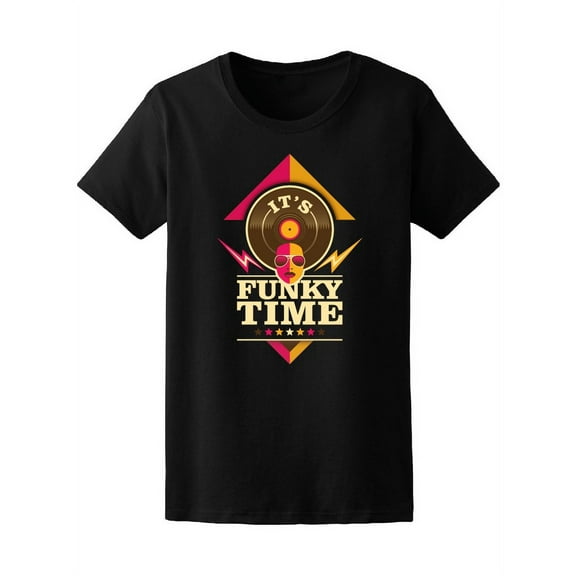 Retro It's Funky Time Tee Women's - Women T-Shirt, Large