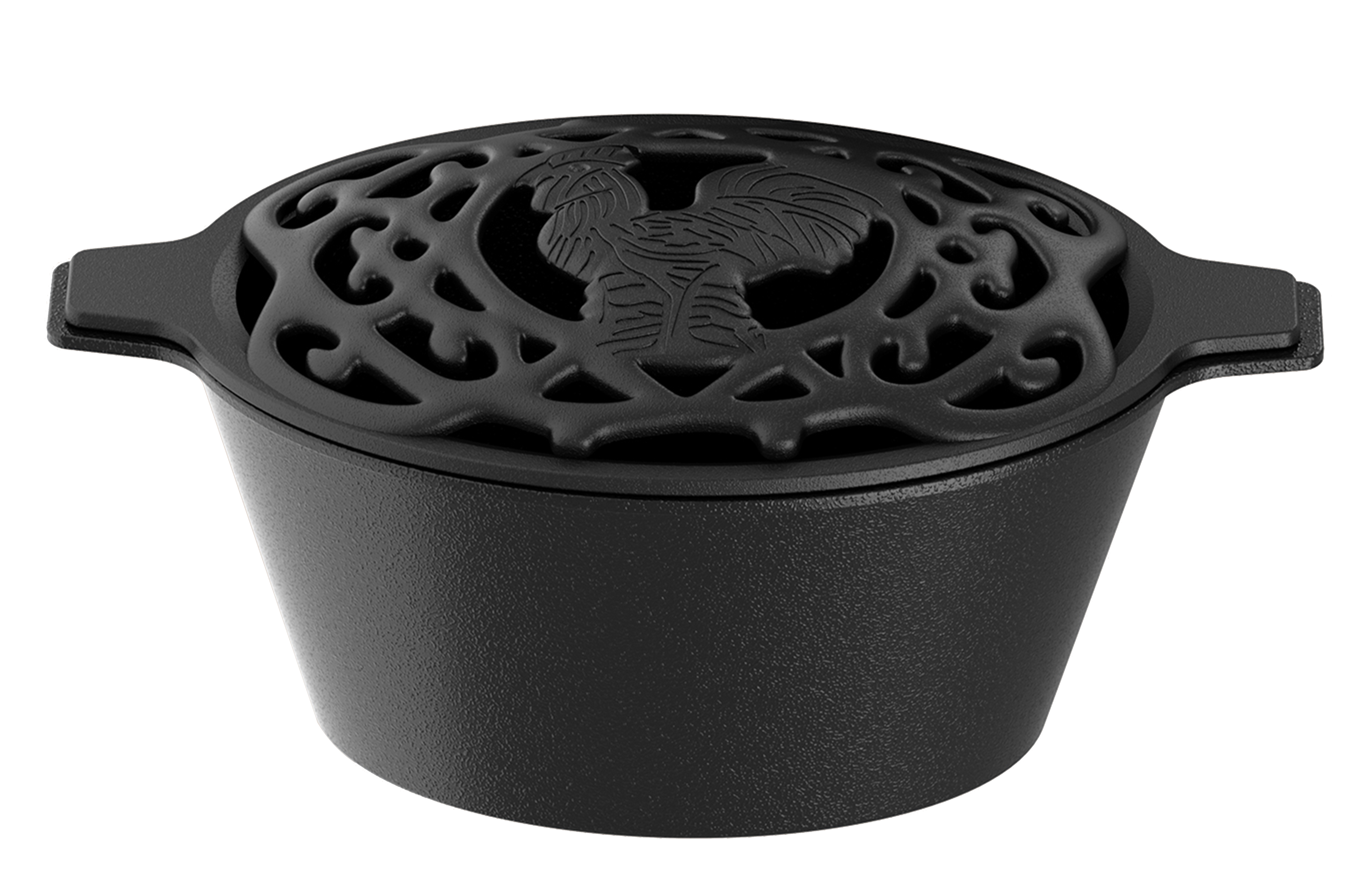 FireBeauty Cast Iron Wood Stove Steamer – 2.3 Quart Rust-Resistant Humidifier with Lattice Top – Chicken Design for Home Heating & Aromatherapy