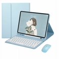 thumbnail image 1 of For iPad Mini 5th 4th 3rd 2nd 1st With Colorful Keyboard Leather Stand Cover Case Round Key Wireless Keyboard For 7.9inch Tablet With Mouse A Russian, 1 of 6
