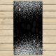 thumbnail image 1 of Toallas negras con purpurina plateada brillante ABPHQTO para playa baño piscina viaje 75x140 cm, 1 of 1