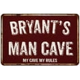 thumbnail image 1 of BRYANT'S Man Cave Red Grunge Sign Metal 8x12 Decor 208120003252, 1 of 1