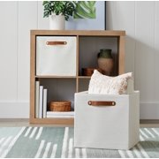 Better Homes & Gardens Collapsible Fabric Cube Storage Bin, Vanilla
