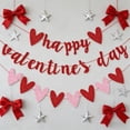 thumbnail image 7 of Fasiaou Valentines Day Heart Flag Banner, Red Glitter Party Decor for Wall, Ceiling, Photo Booth and Romantic Atmosphere,As Show, 7 of 7