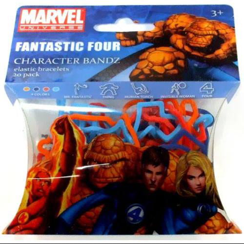 Marvel Fantastic Four 4 Logo Bandz Rubber Bands 20 pk 