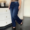 thumbnail image 5 of JOANKDMI High Waisted Wide Leg Jeans for Women Classic Loose Fit Denim Pants Stretchy Flare Casual Trousers Flattering Bootcut Style for Work Office Everyday Street Wear, 5 of 5