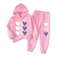 thumbnail image 4 of mgoYE Boys Sweatsuit Girls Fall Clothes Sets Fashion Sweatsuit Outfits(Red,5-6 Years), 4 of 4