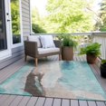 thumbnail image 3 of Dalyn Rugs Machine Washable Indoor/Outdoor Chantille Teal 5' x 7'6" Rug, 3 of 9
